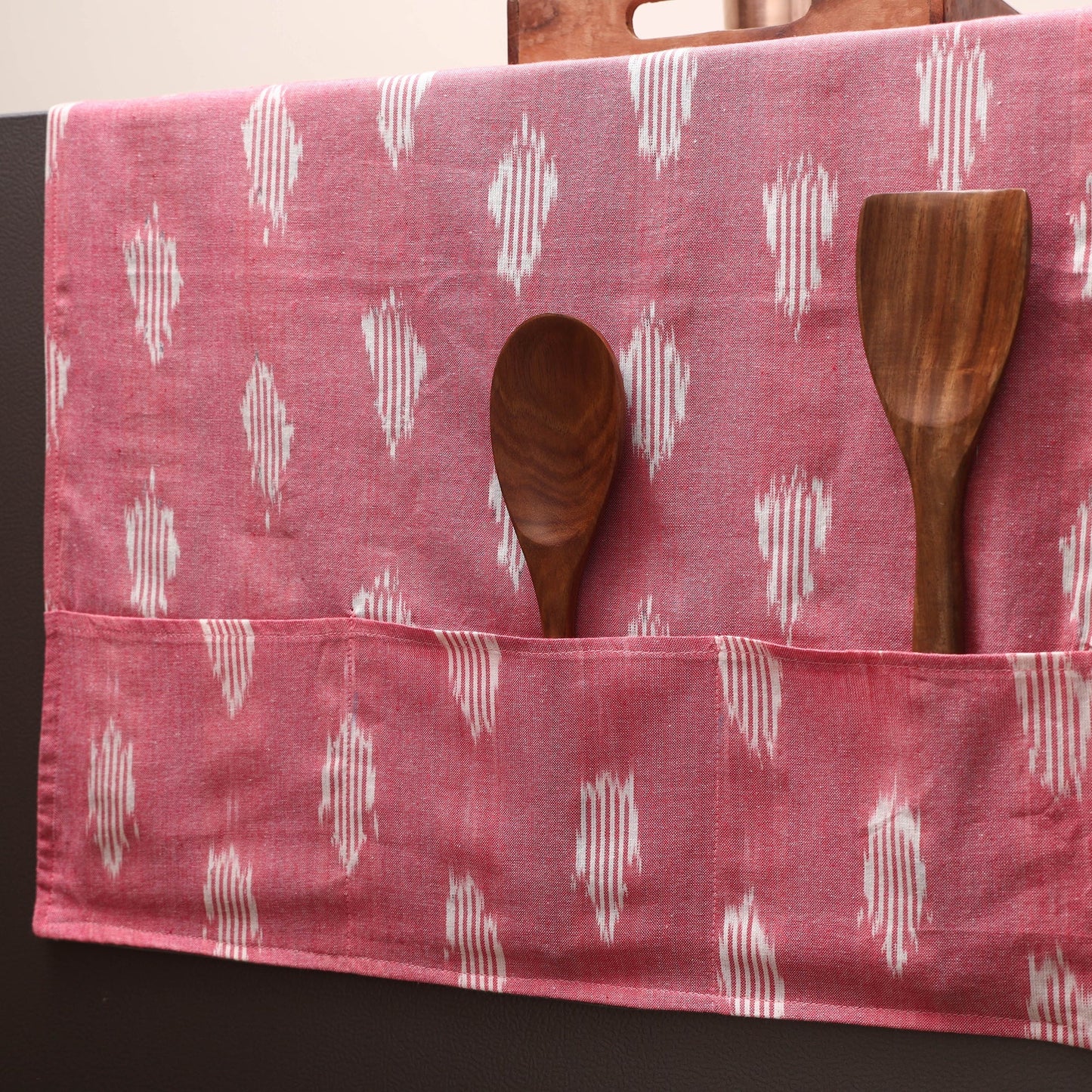 Handmade fridge top cover with multiple pockets 15