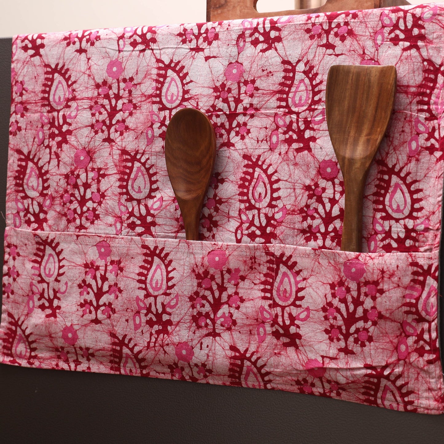 Handmade fridge top cover with multiple pockets 32