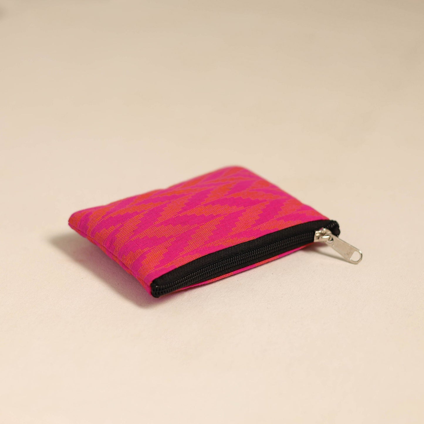 Pink Handmade Quilted Cotton Coin Pouch Online in India