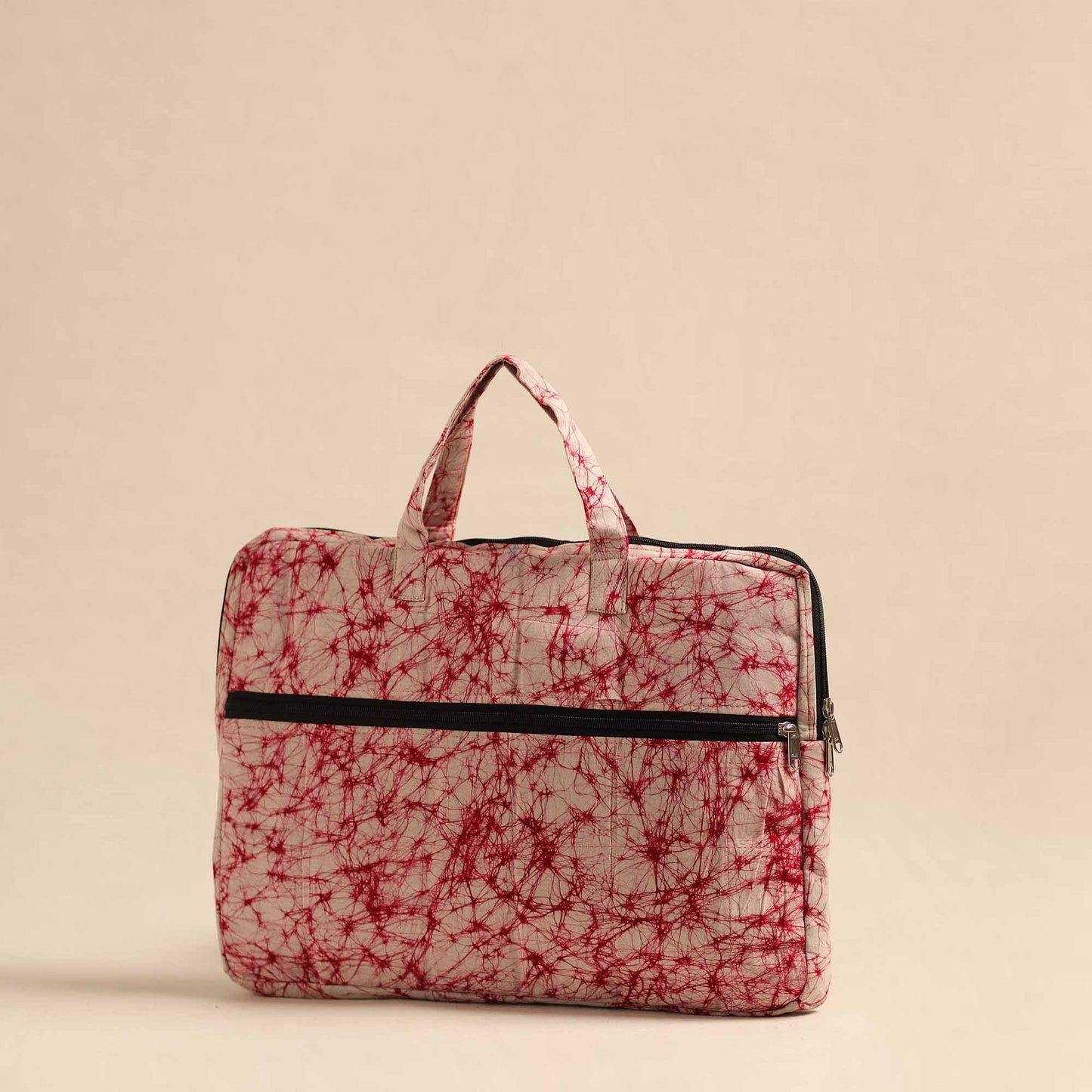 Pink Handmade Quilted Cotton Laptop Bag
