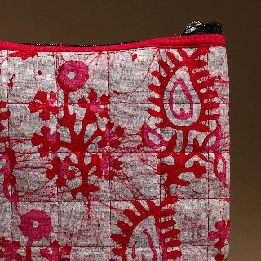 Handmade Quilted Cotton Utility Pouch for Essentials