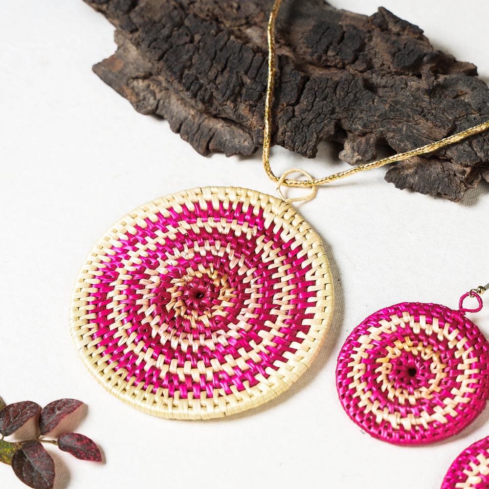 Handmade Sikki Grass Necklace Set