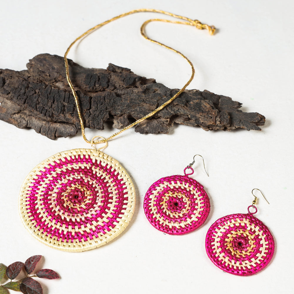 Handmade Sikki Grass Necklace Set
