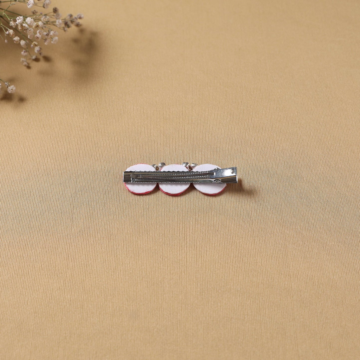 Handmade thread mirror work hair clip 16 - handcrafted