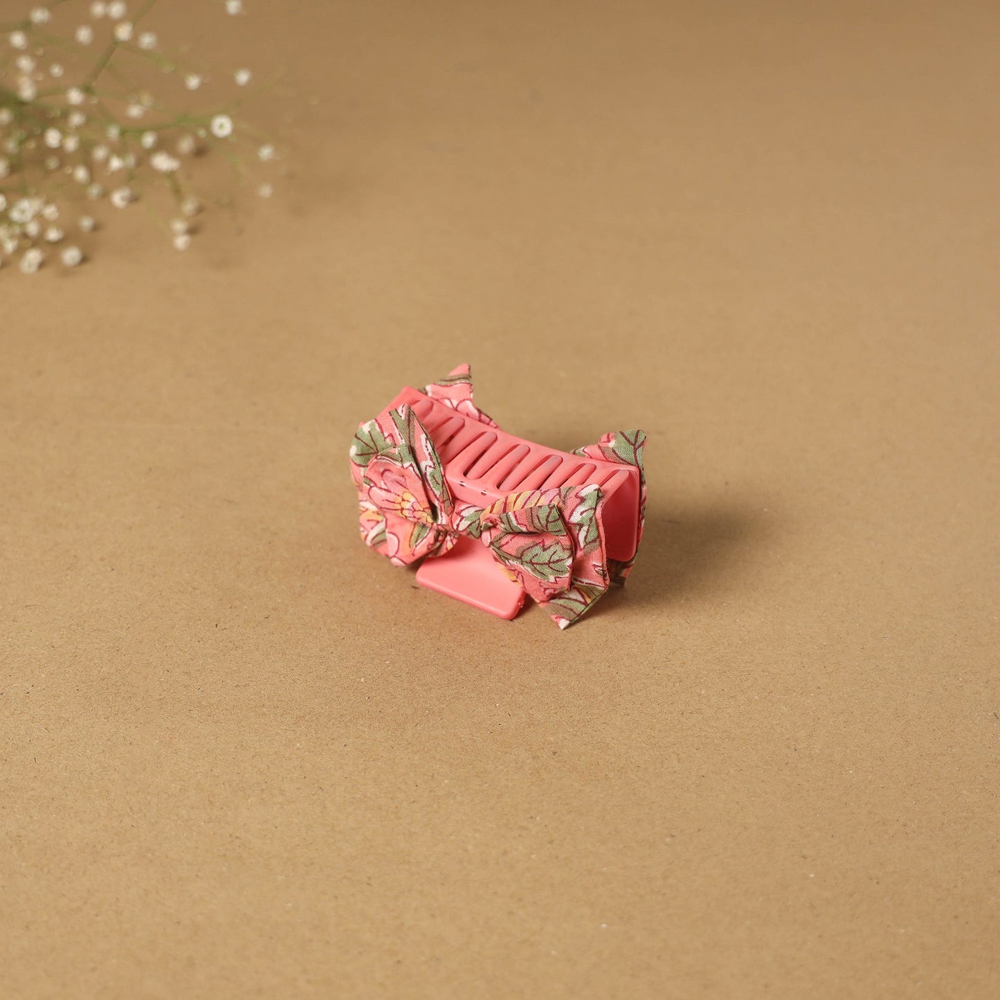 Pink - handmade women’s bow hair claw clip 45 - handcrafted