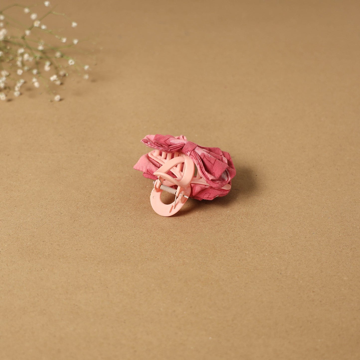 Pink - handmade women’s bow hair claw clip 57 - handcrafted
