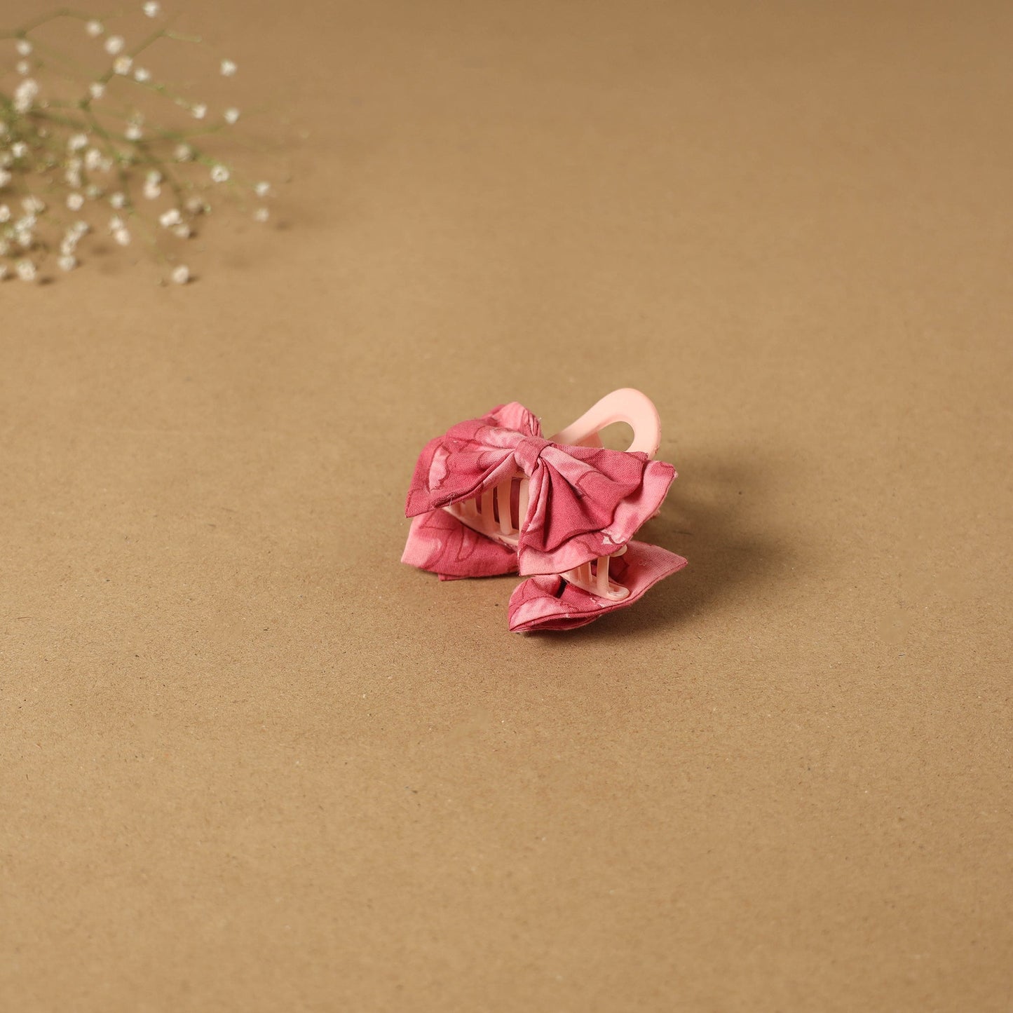 Pink - handmade women’s bow hair claw clip 57 - handcrafted