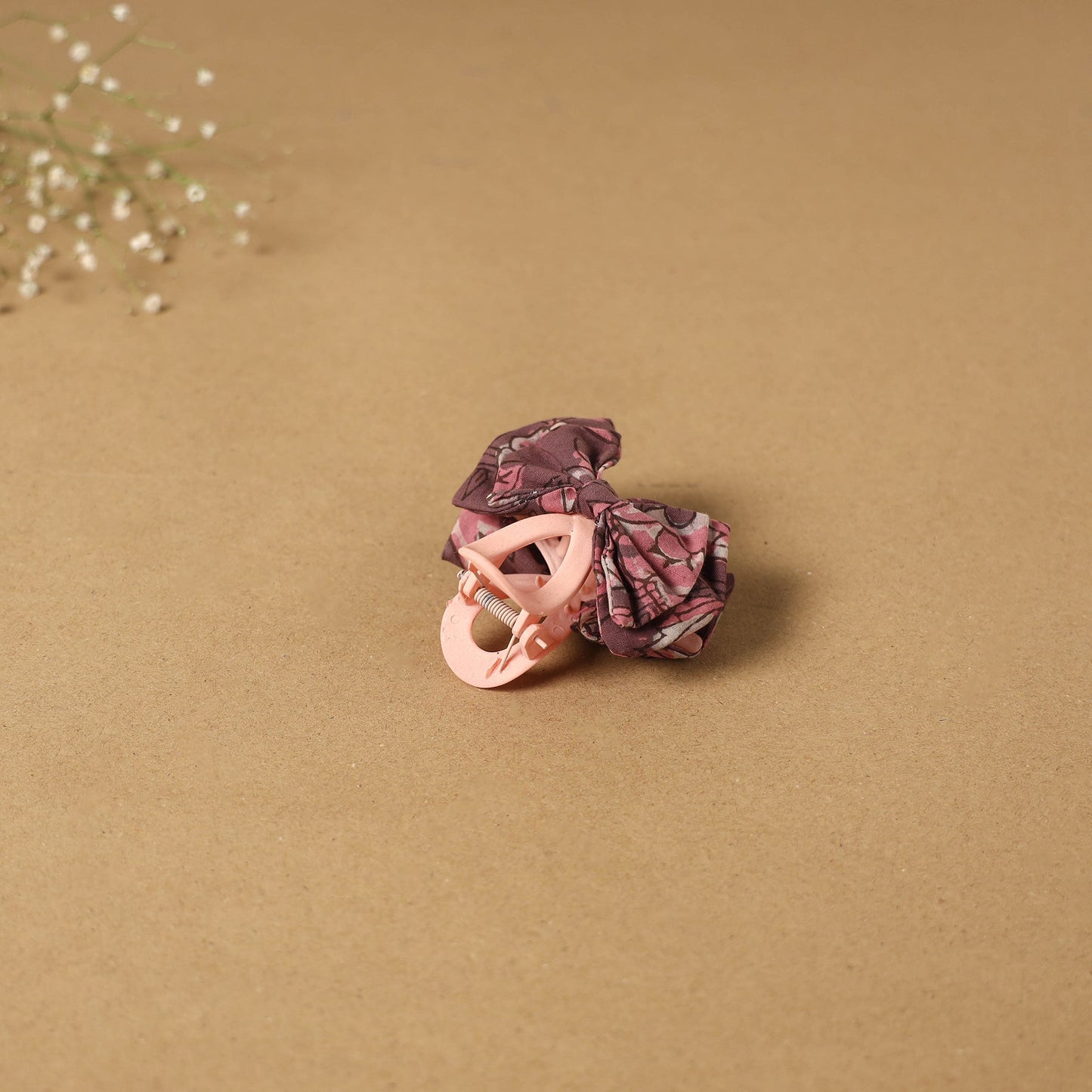 Pink - handmade women’s bow hair claw clip 63 - handcrafted