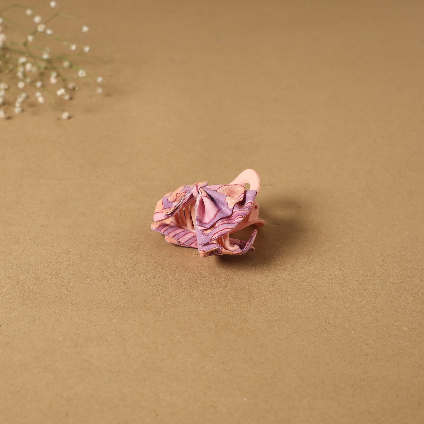 Pink - handmade women’s bow hair claw clip 67 - handcrafted