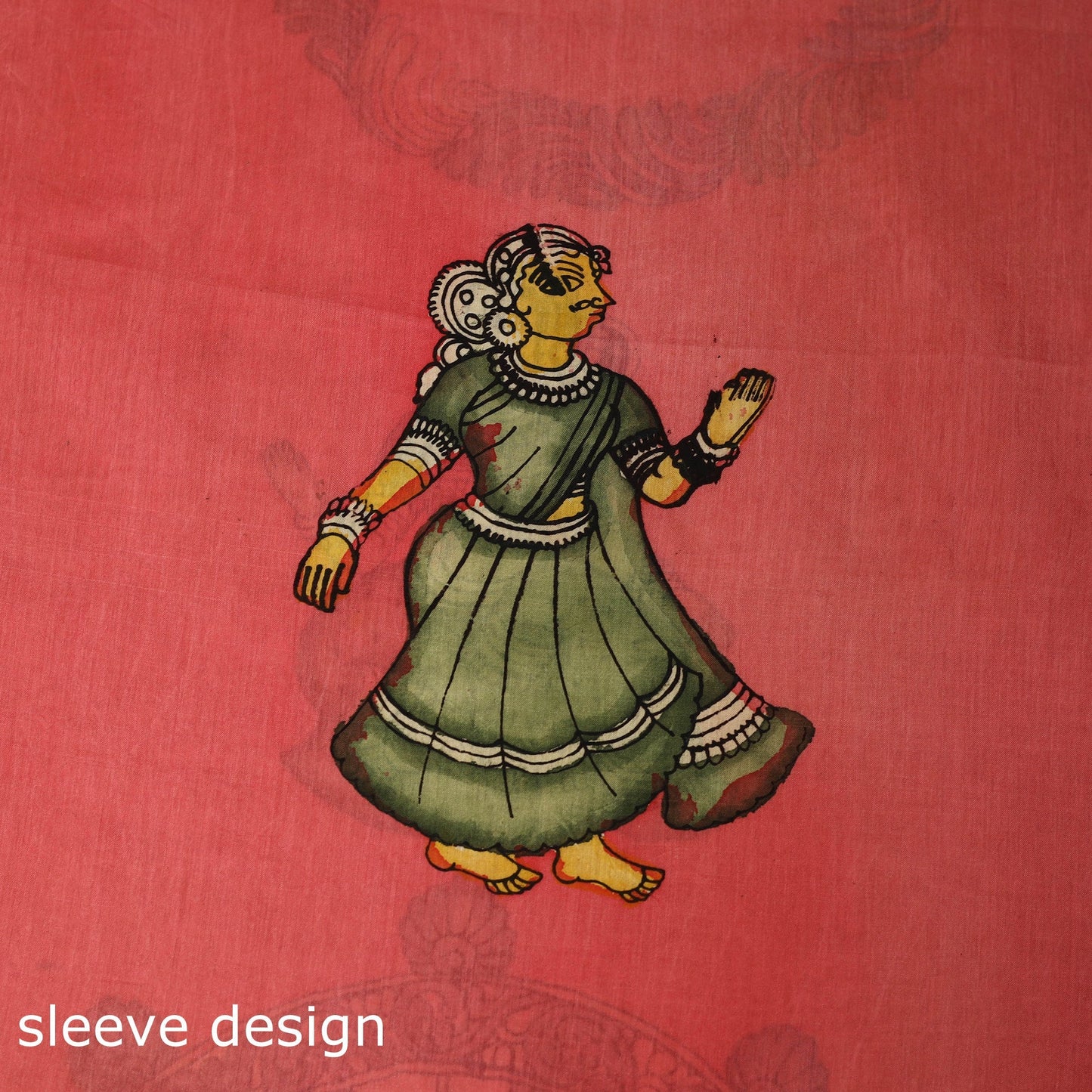 Handpainted srikalahasti bangalore silk pen kalamkari