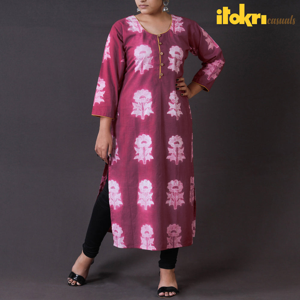 iTokri Casuals - Authentic Shibori Tie-Dye Long Kurta