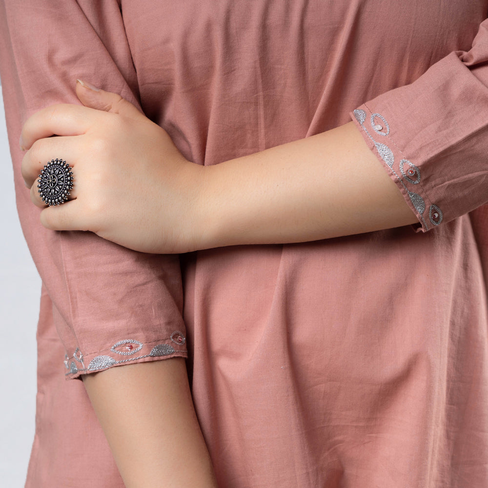 iTokri Casuals - Hand Embroidered Cotton Long Kurta