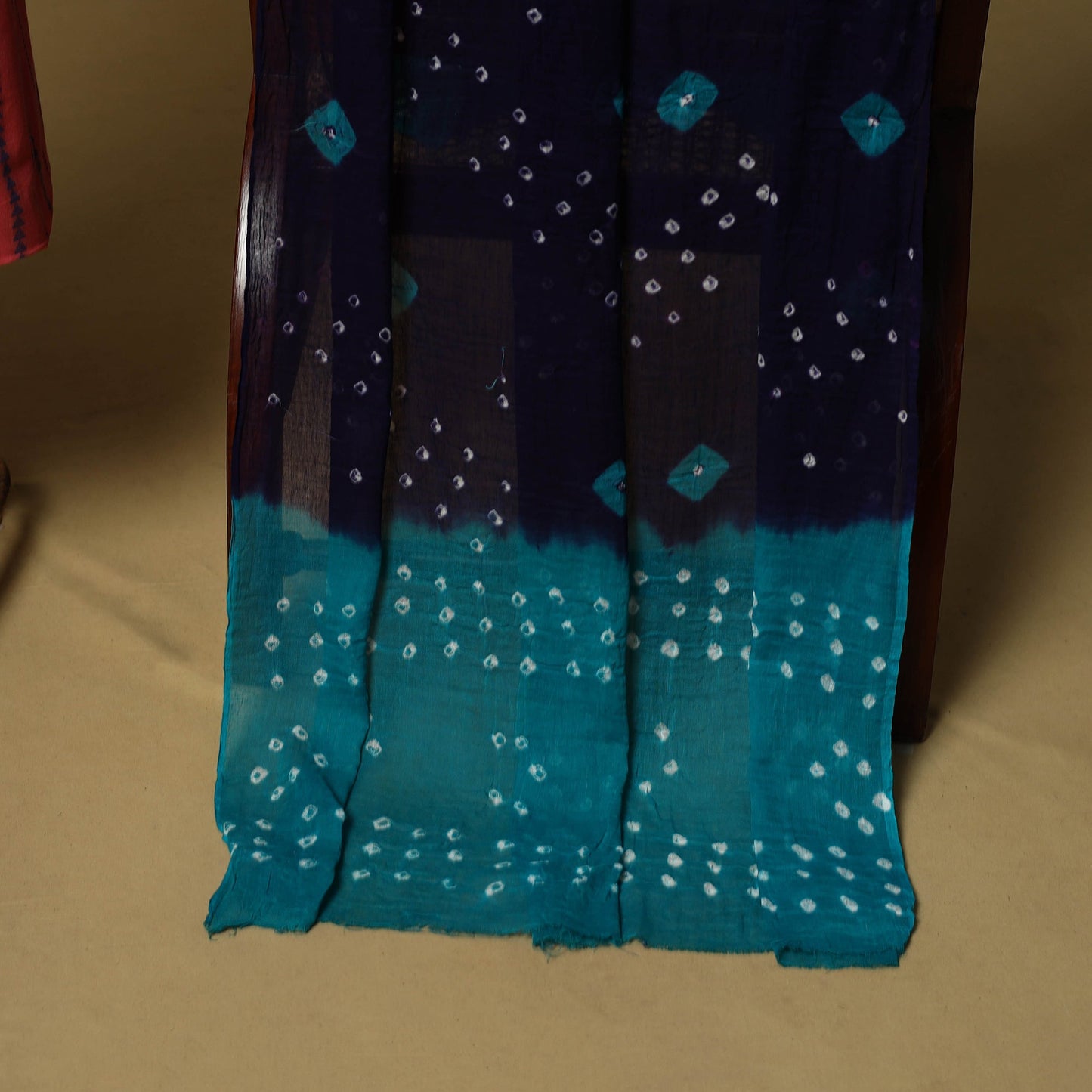 Jacquard cotton 2pc unstitched dress material with earrings