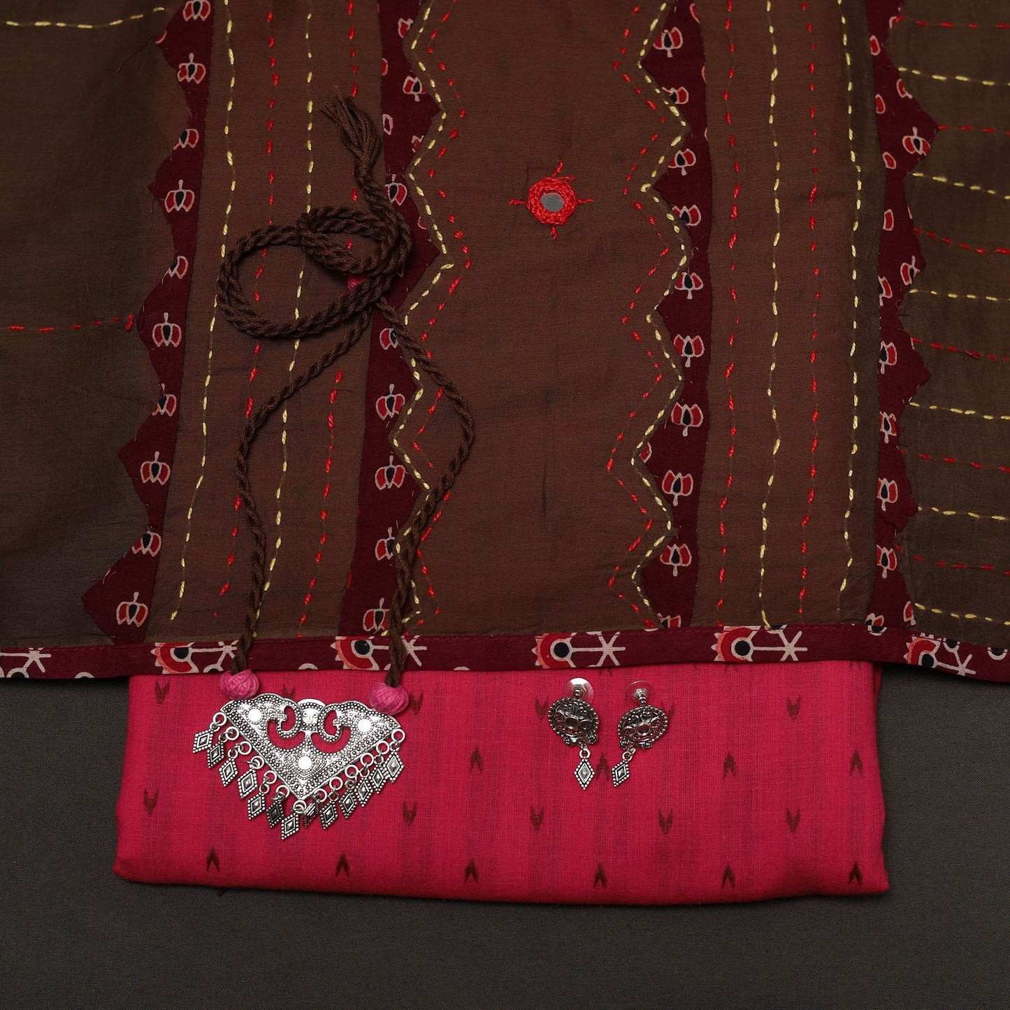 Jacquard cotton 2pc unstitched dress material