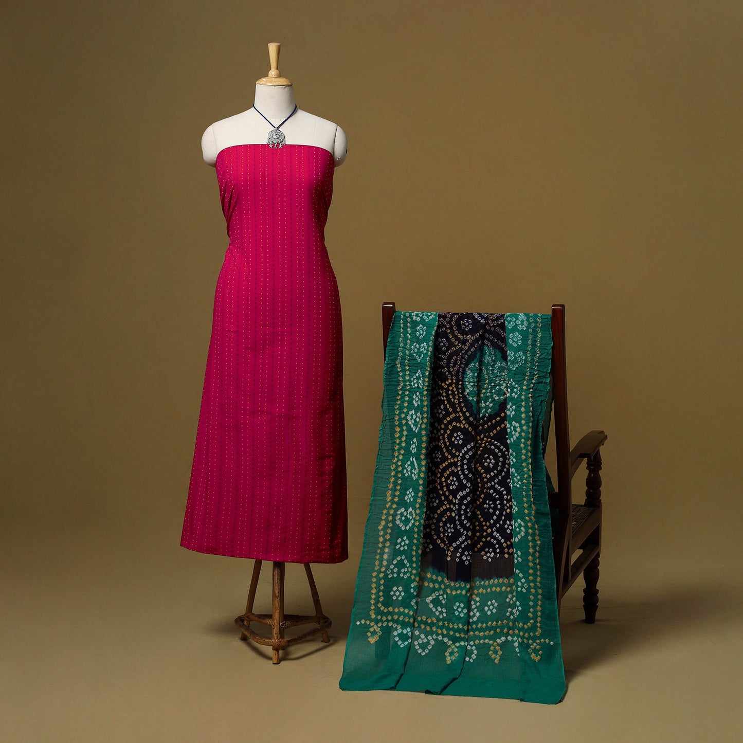 Jacquard cotton 2pc unstitched dress material
