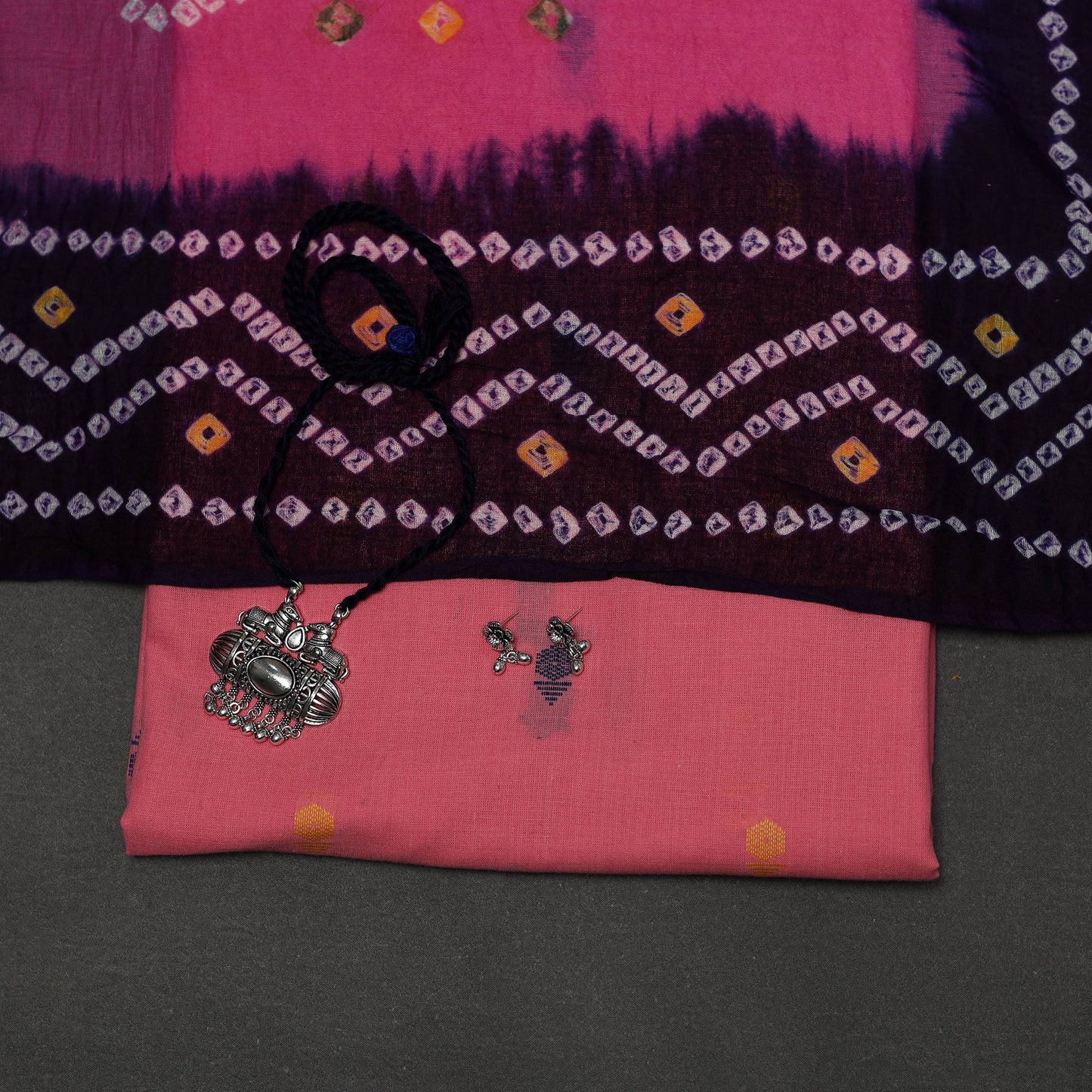 Jacquard cotton 2pc unstitched dress material