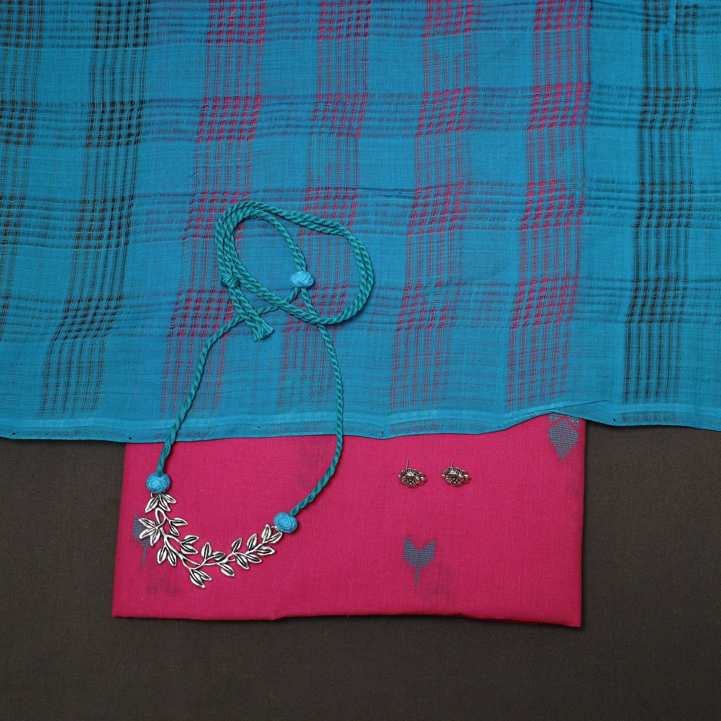 Jacquard cotton 2pc unstitched dress material
