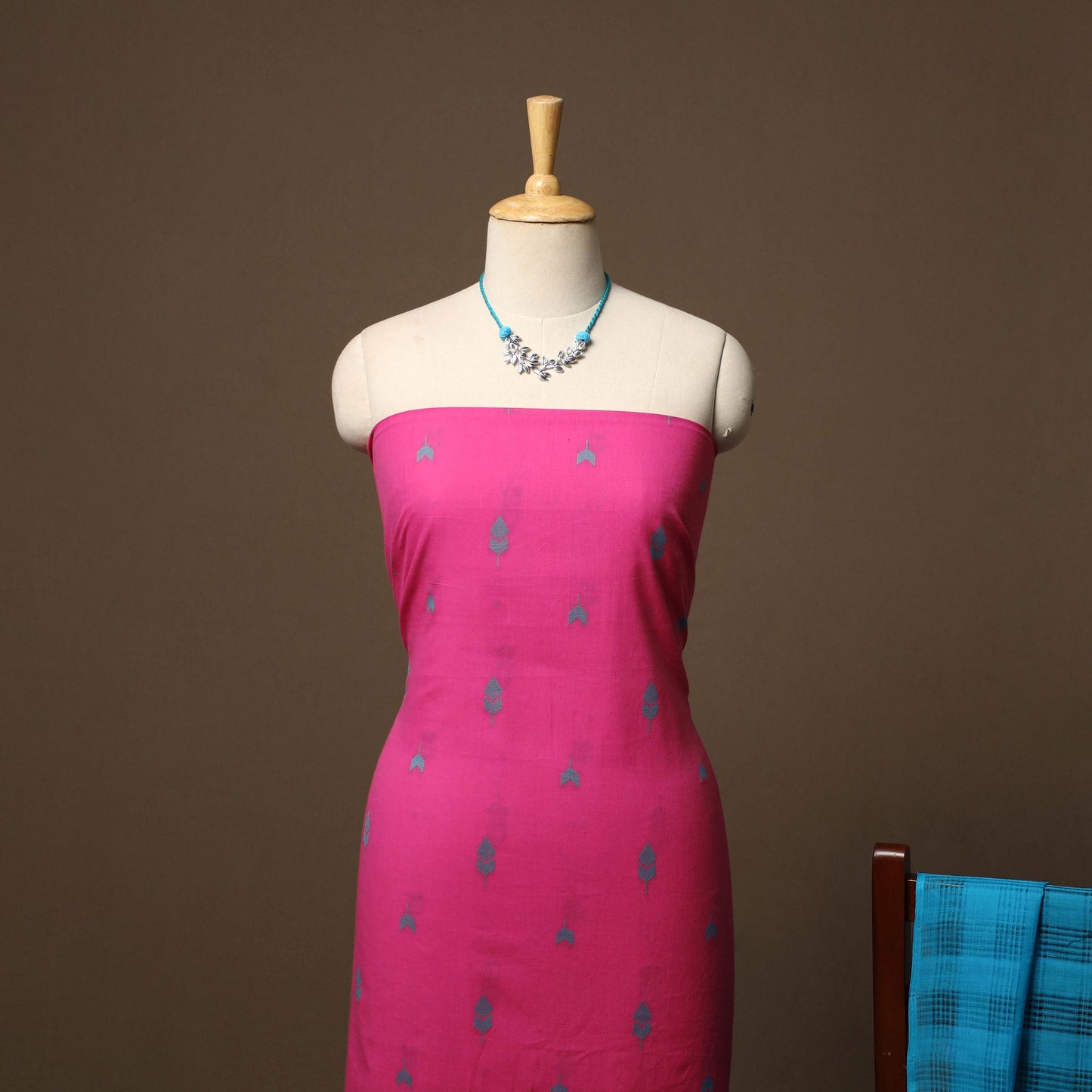 Jacquard cotton 2pc unstitched dress material