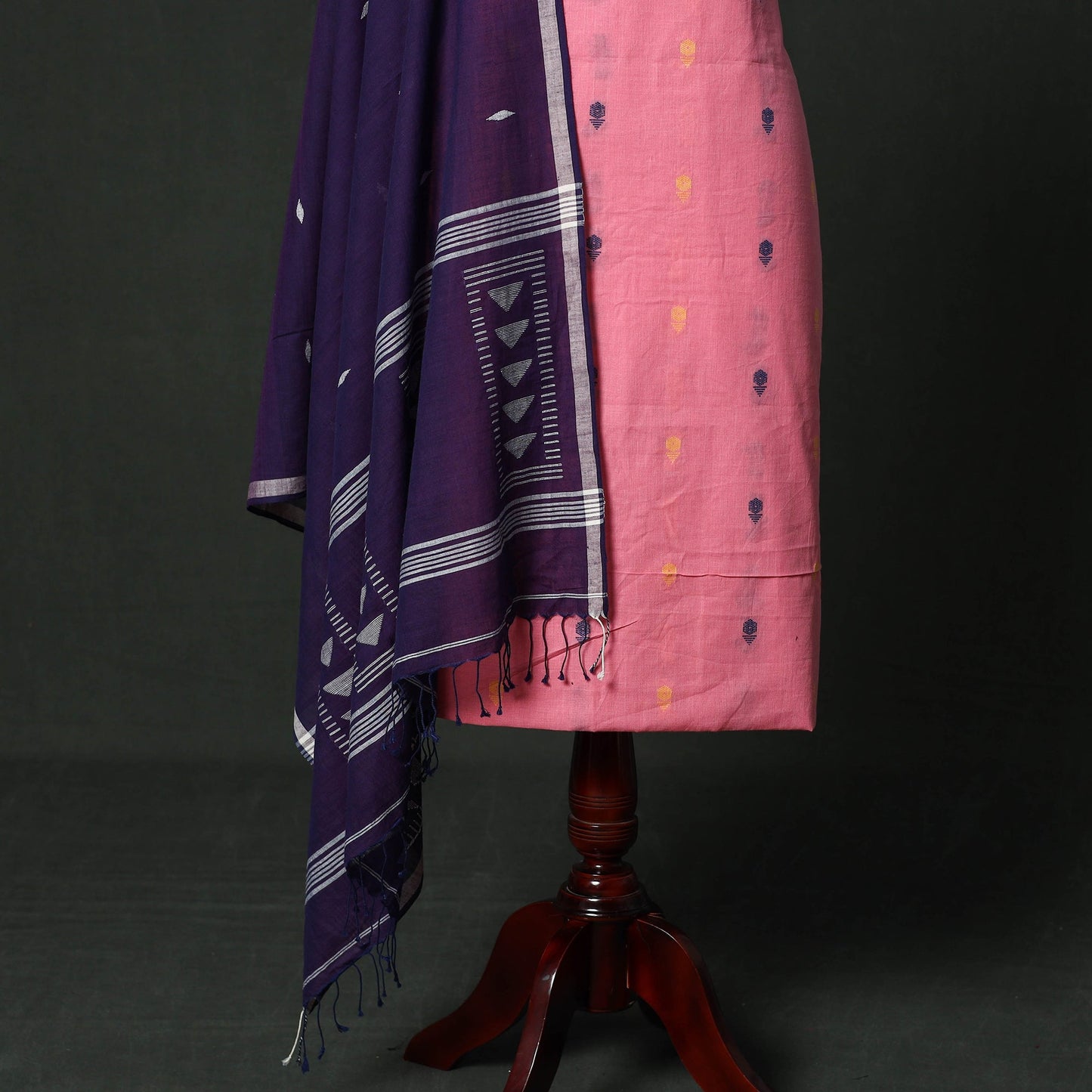 Jacquard cotton 2pc unstitched dress material