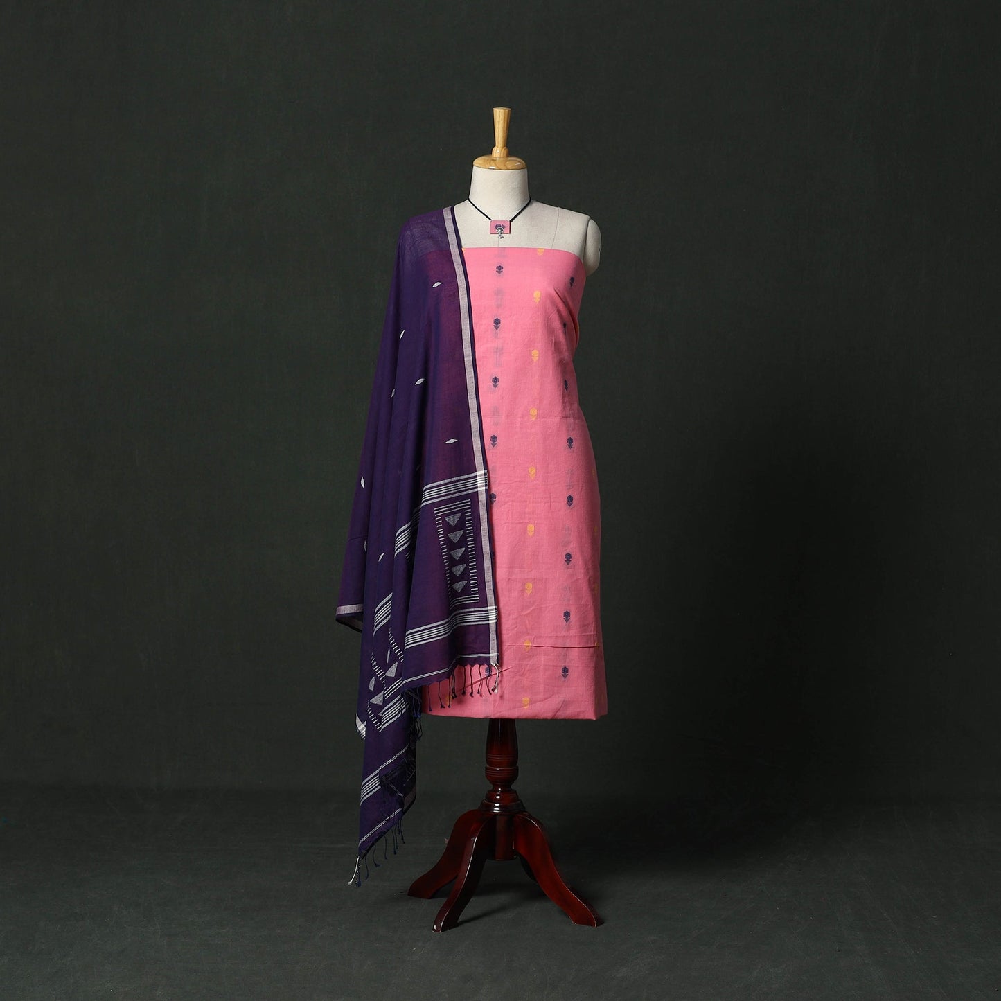 Jacquard cotton 2pc unstitched dress material