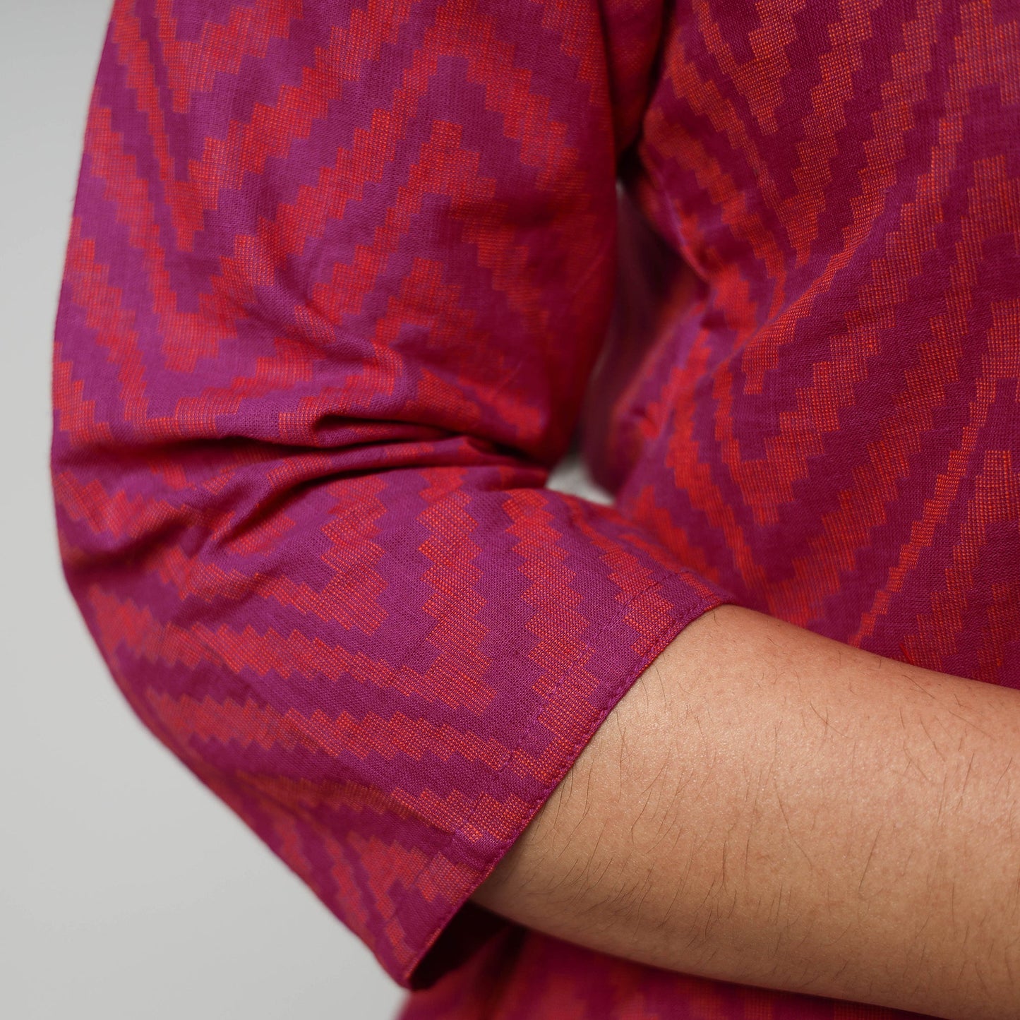 Jacquard Cotton Long Kurta for Women