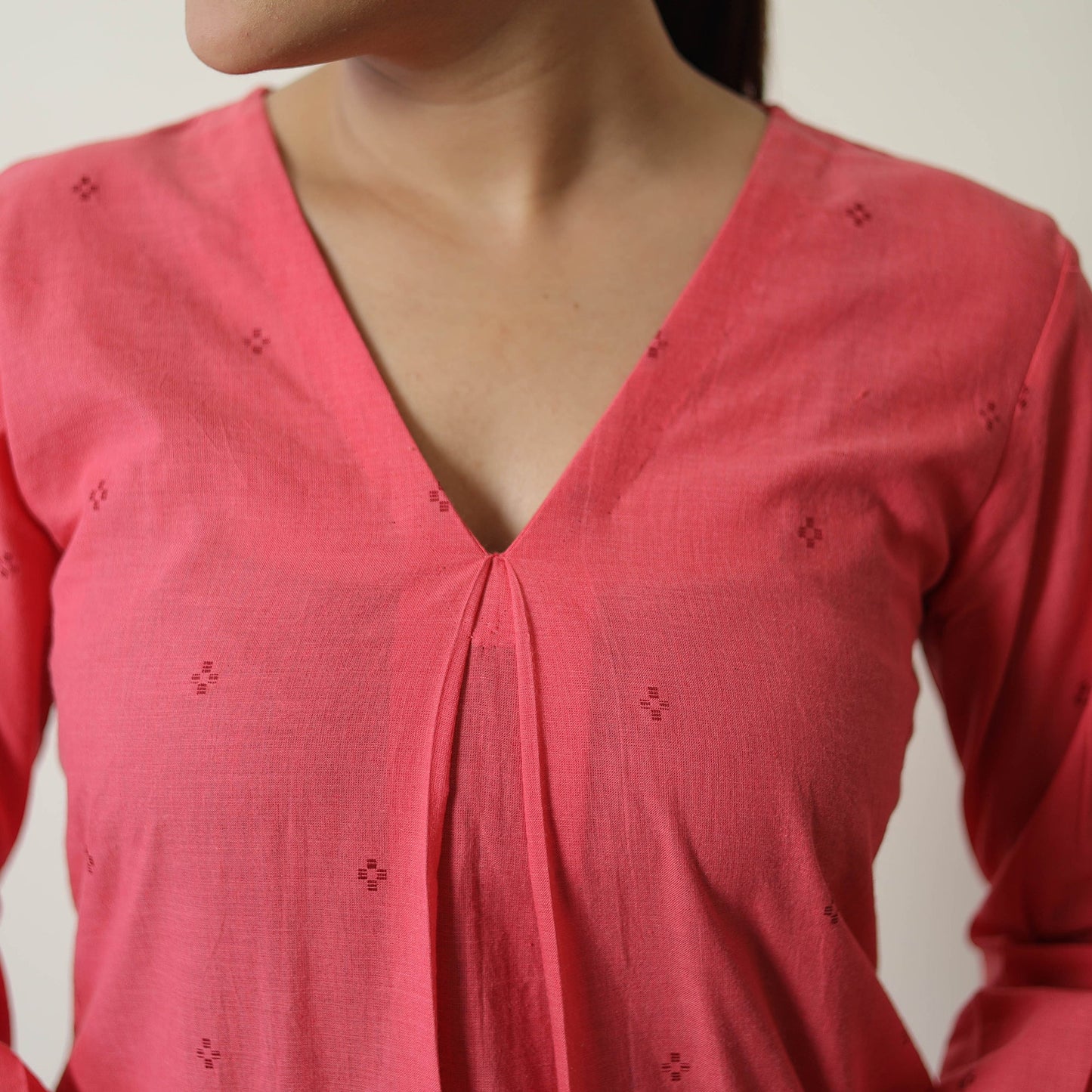 Buy Pink Jacquard Cotton Co-Ord Set Online at iTokri.com