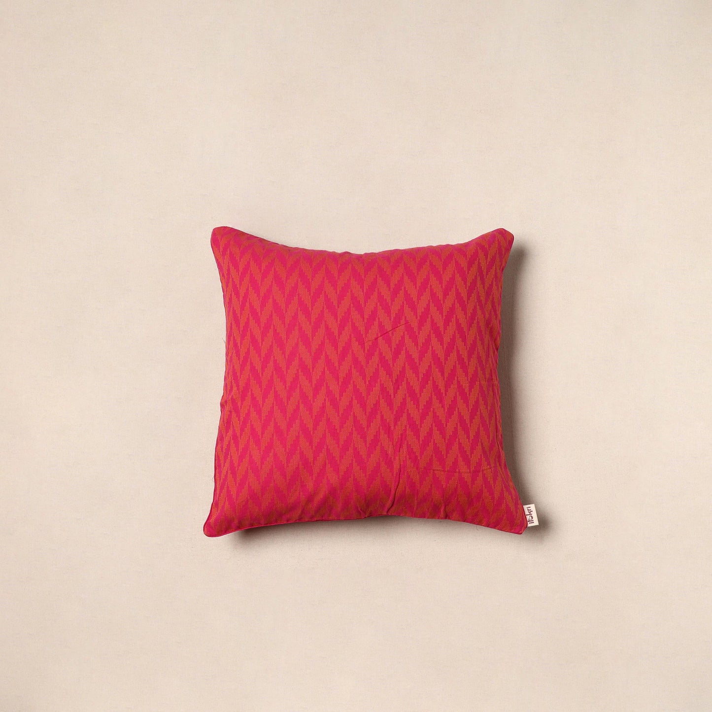 Jacquard weave cotton cushion cover 55 - handcrafted