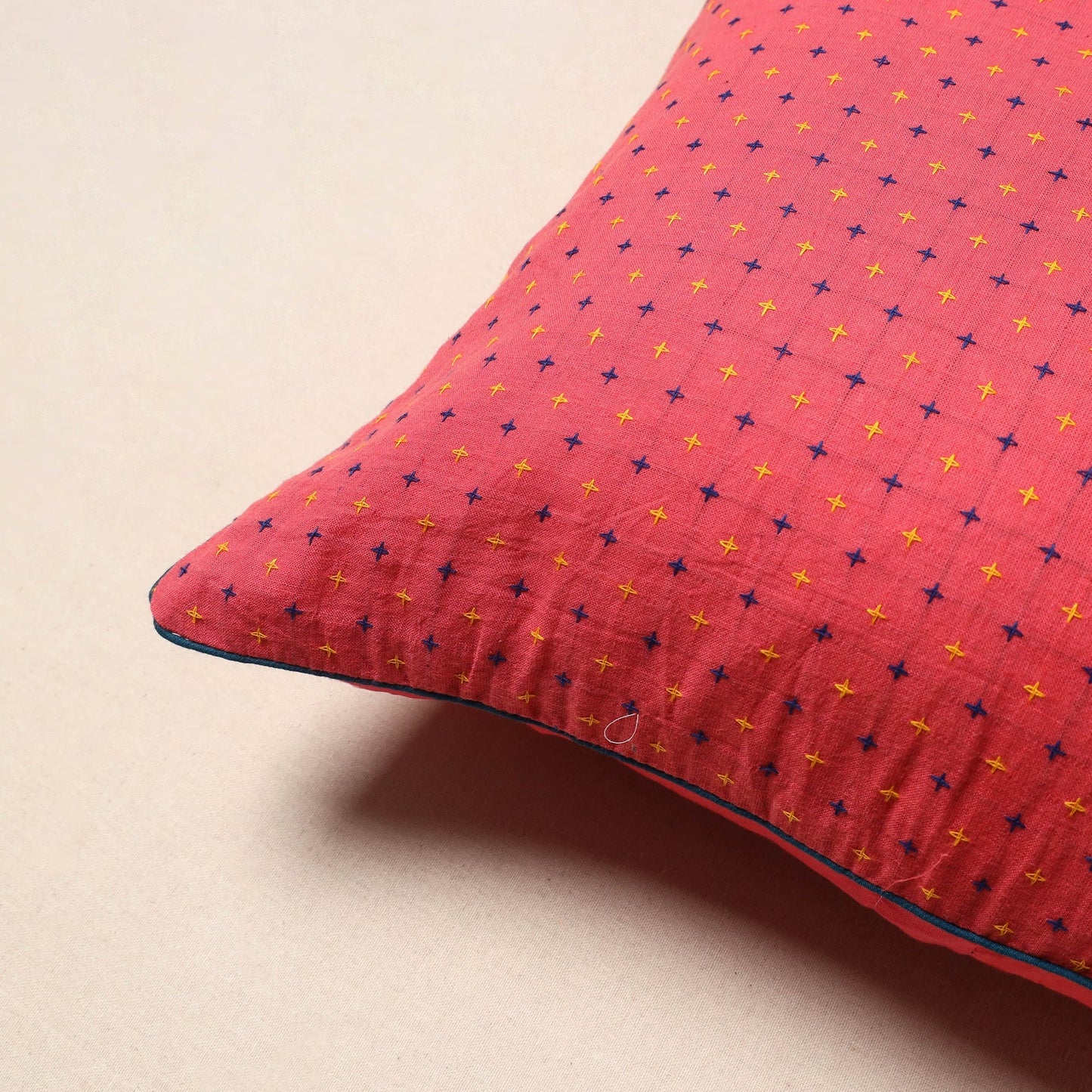 Jacquard weave cotton cushion cover 56 - handcrafted