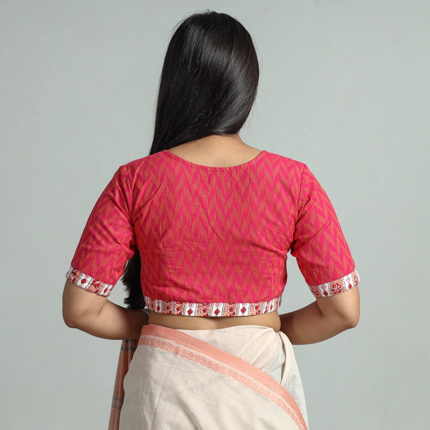 Buy Jacquard Weave Cotton Stitched Blouse