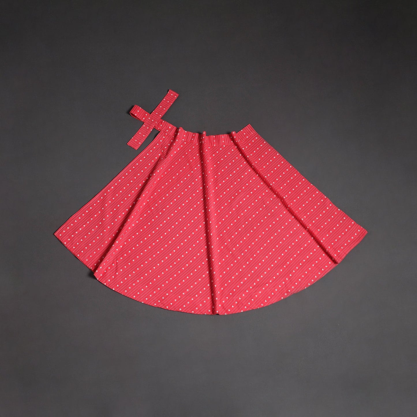 Jacquard weave cotton wrap around skirt 35 - handcrafted