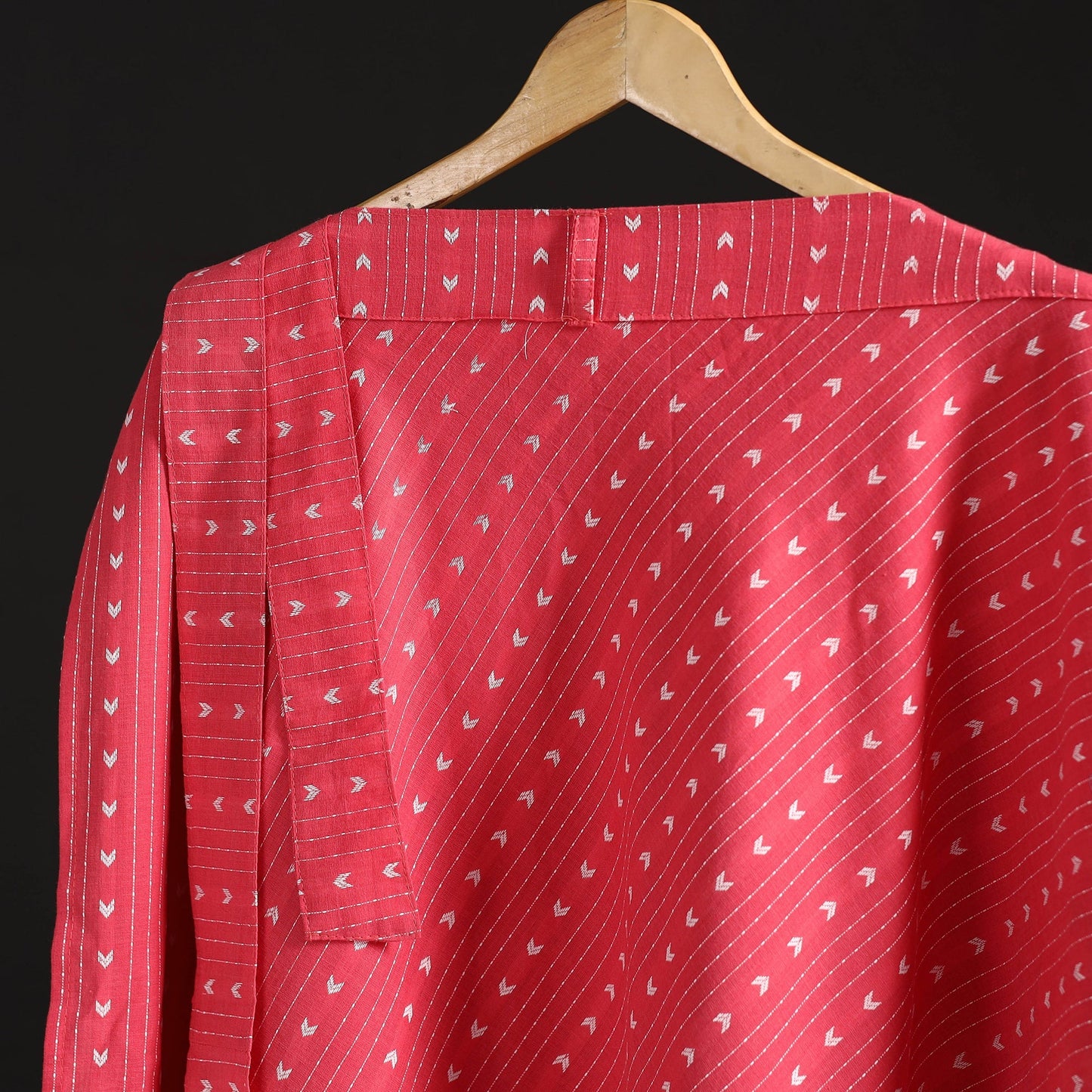 Jacquard weave cotton wrap around skirt 35 - handcrafted