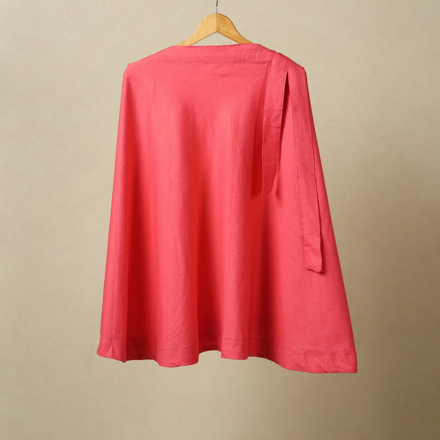 Pink - jhiri handloom plain cotton wrap around skirt 24