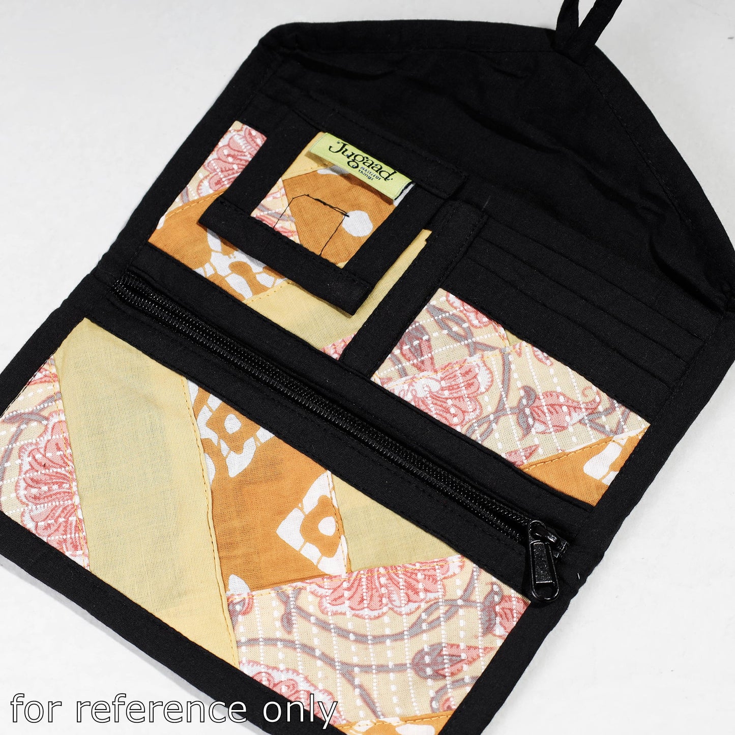 Pink Jugaad Handmade Patchwork Cotton Two Fold Clutch Wallet