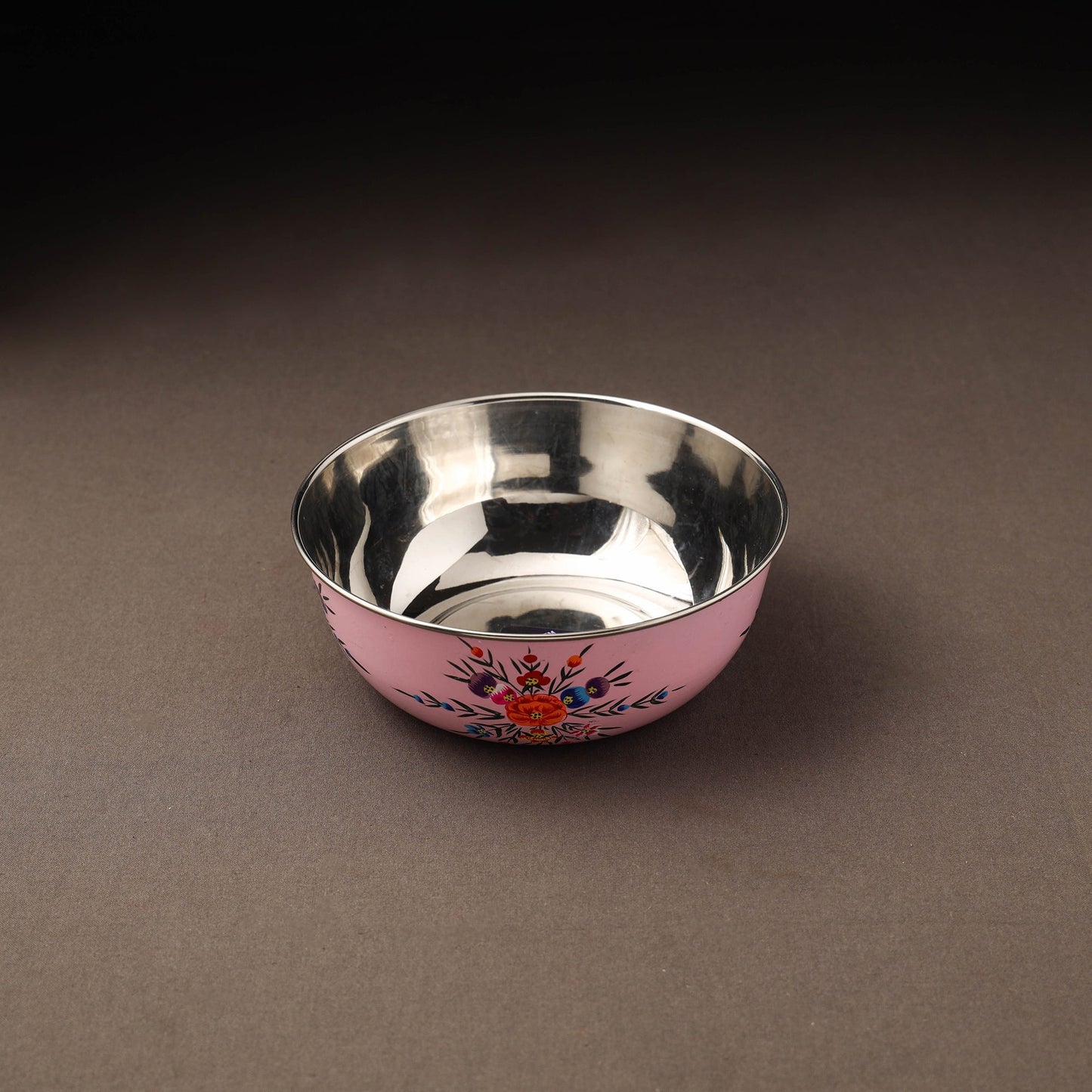 Kashmir enamelware floral handpainted stainless steel