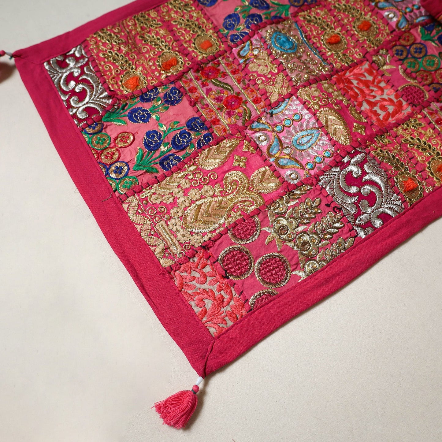 Khambadiya patchwork table runner (71 x 16 in) 07