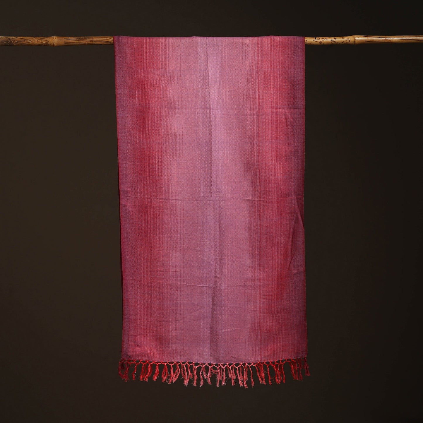 Pink - kumaun handwoven merino wool x cotton stole 108