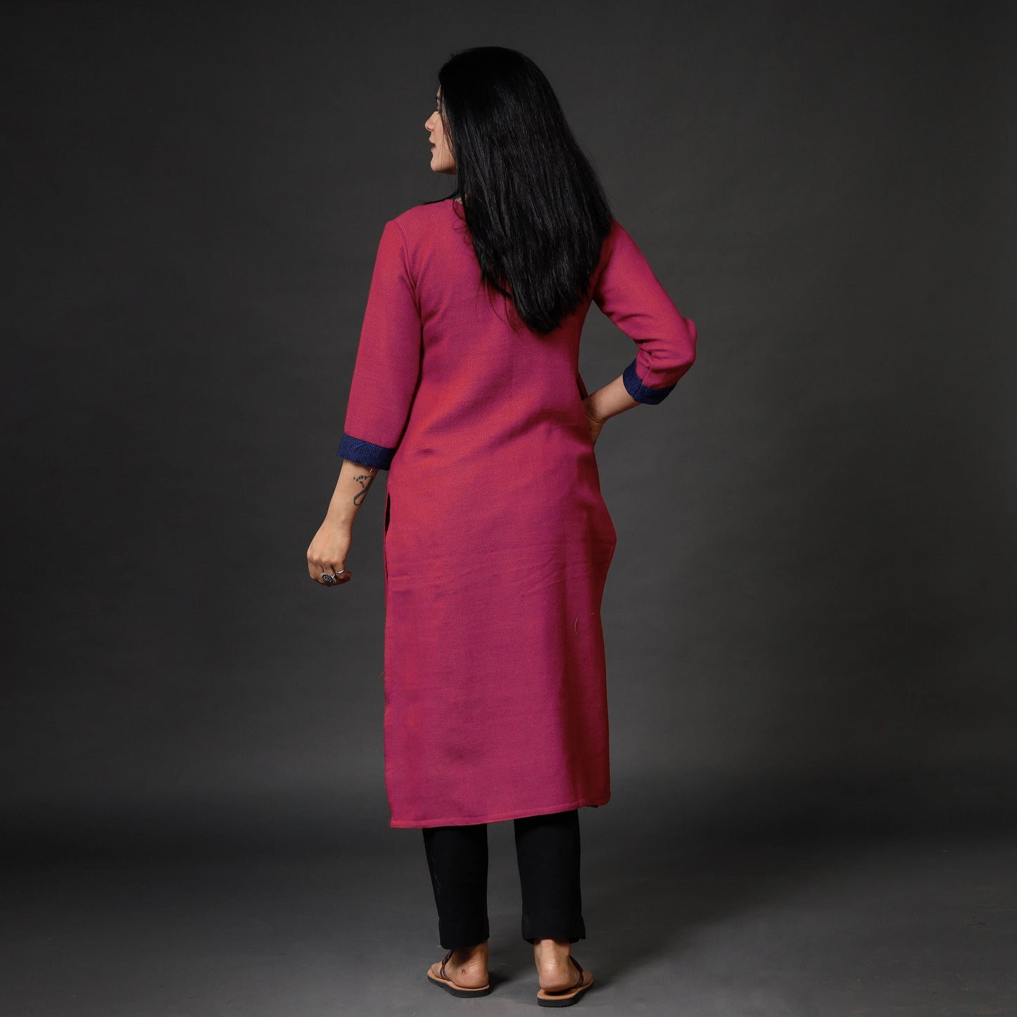 Buy Kumaun Handwoven Merino Woolen Long Kurti Online at iTokri,com