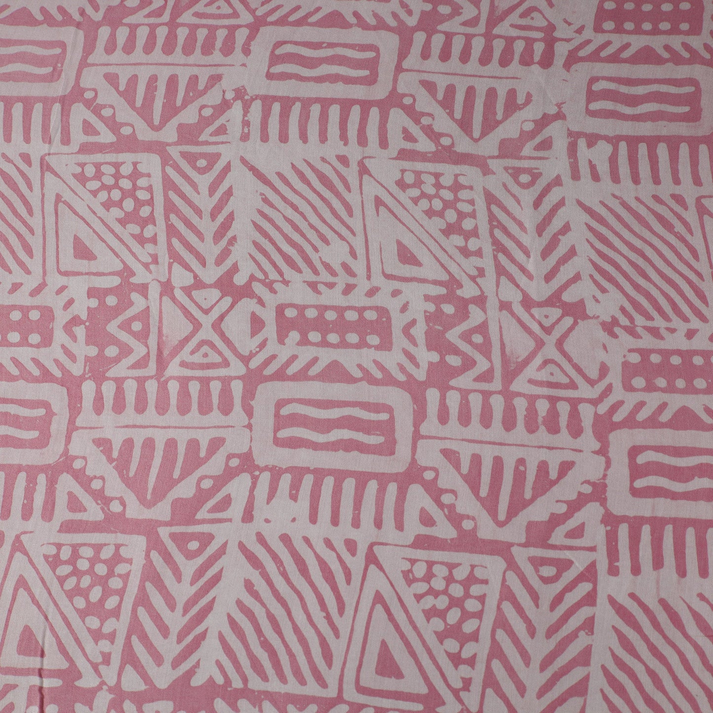 Pink - Kutch Batik Print Modal Silk Fabric 35