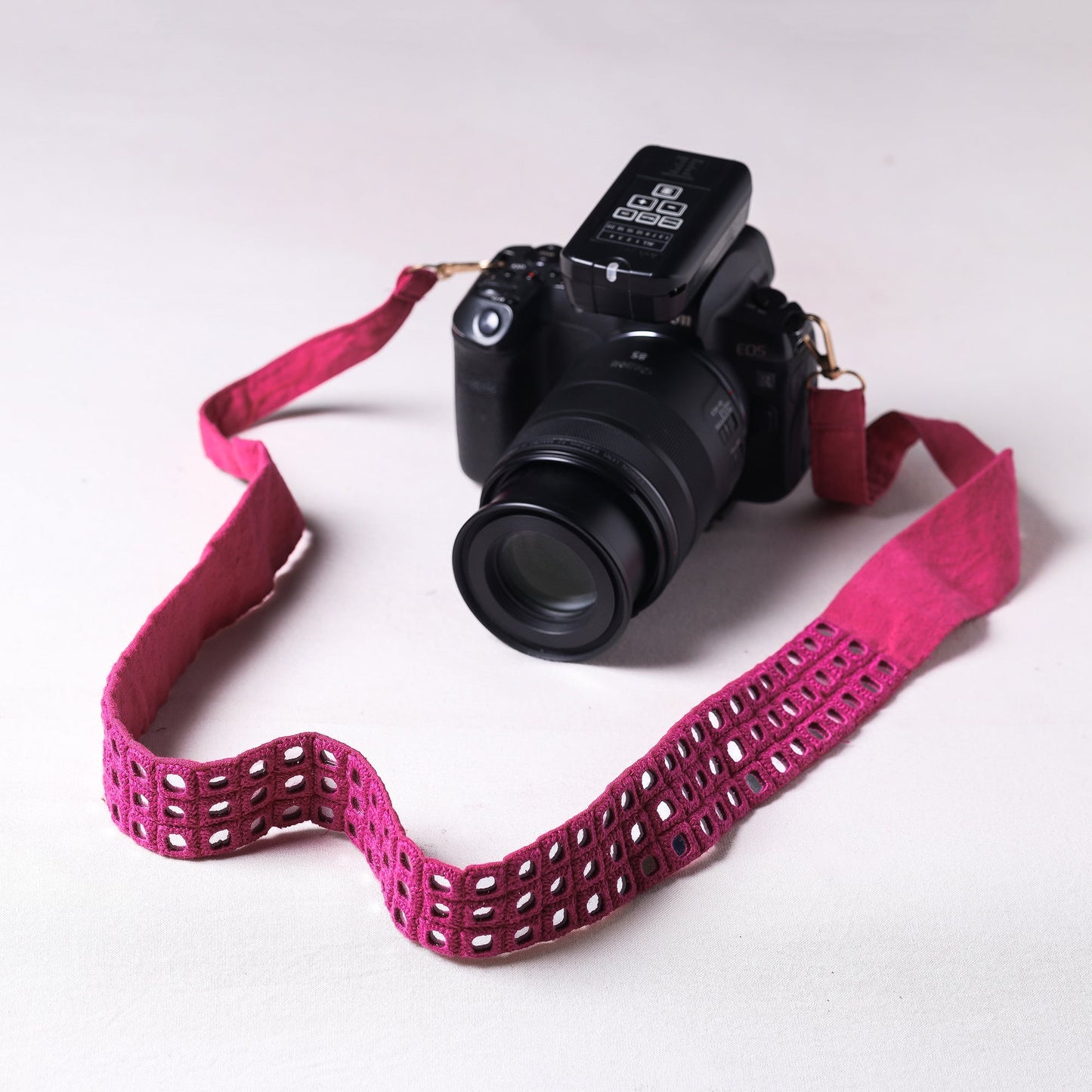 Mirror Work Kutch Embroidery Fabric Camera Belt