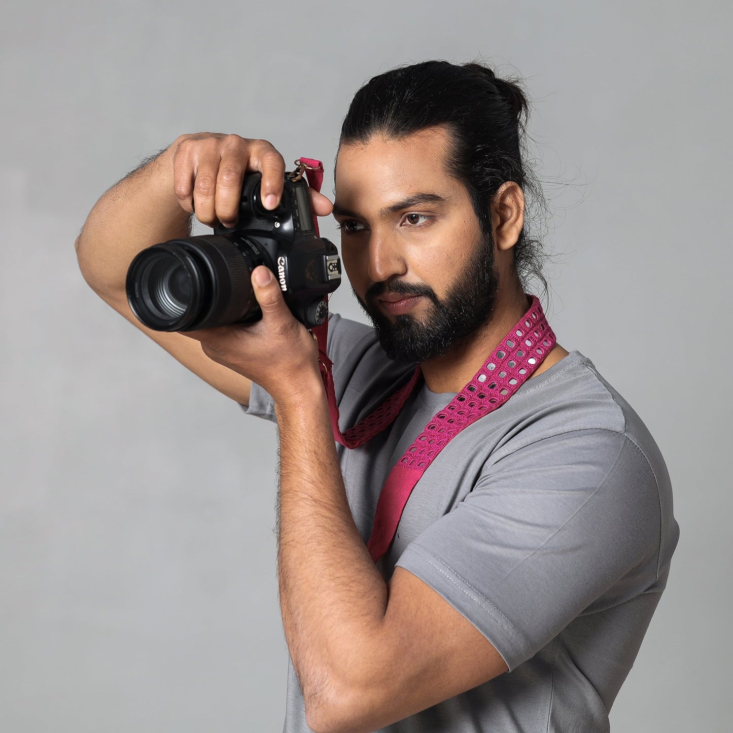 Mirror Work Kutch Embroidery Fabric Camera Belt