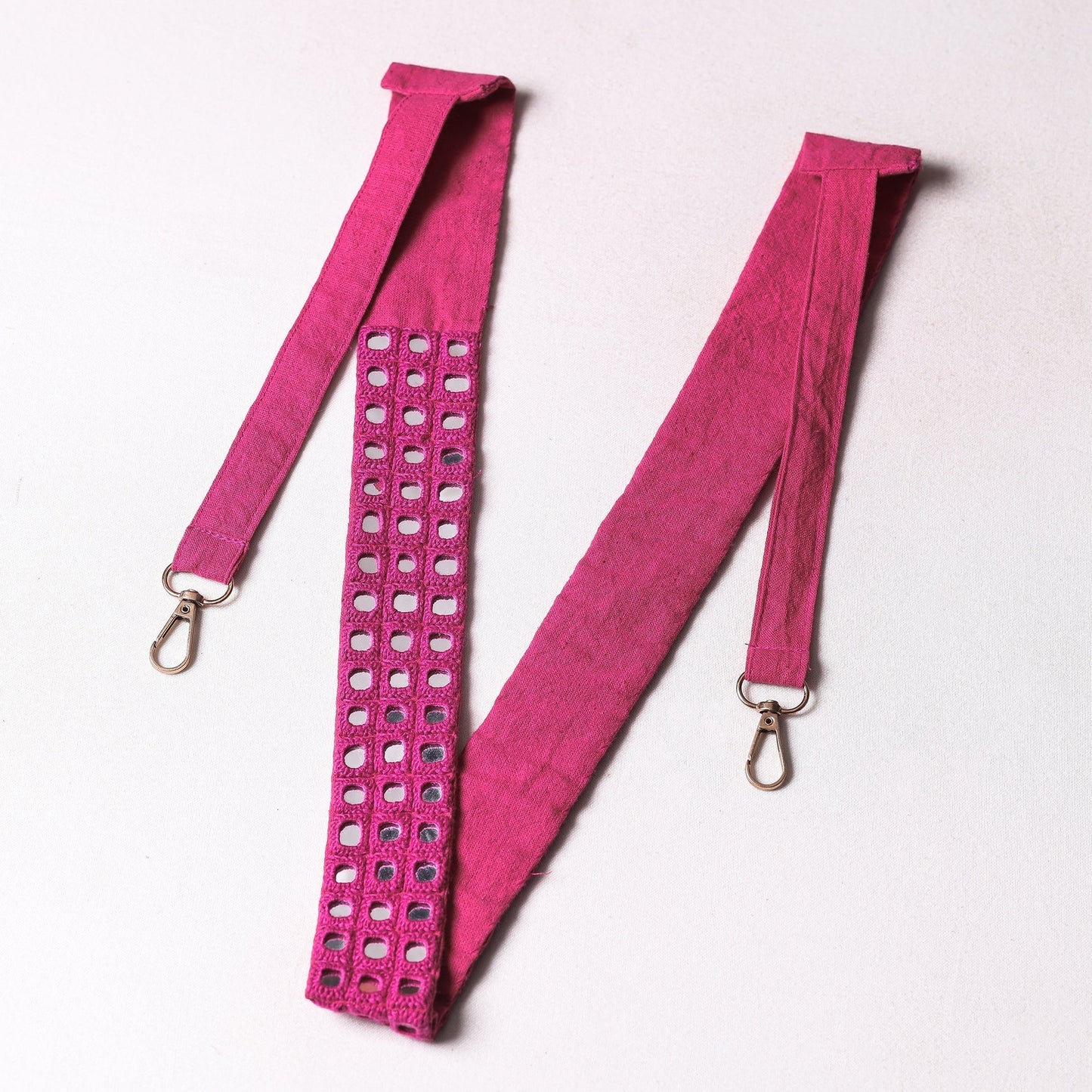 Mirror Work Kutch Embroidery Fabric Camera Belt