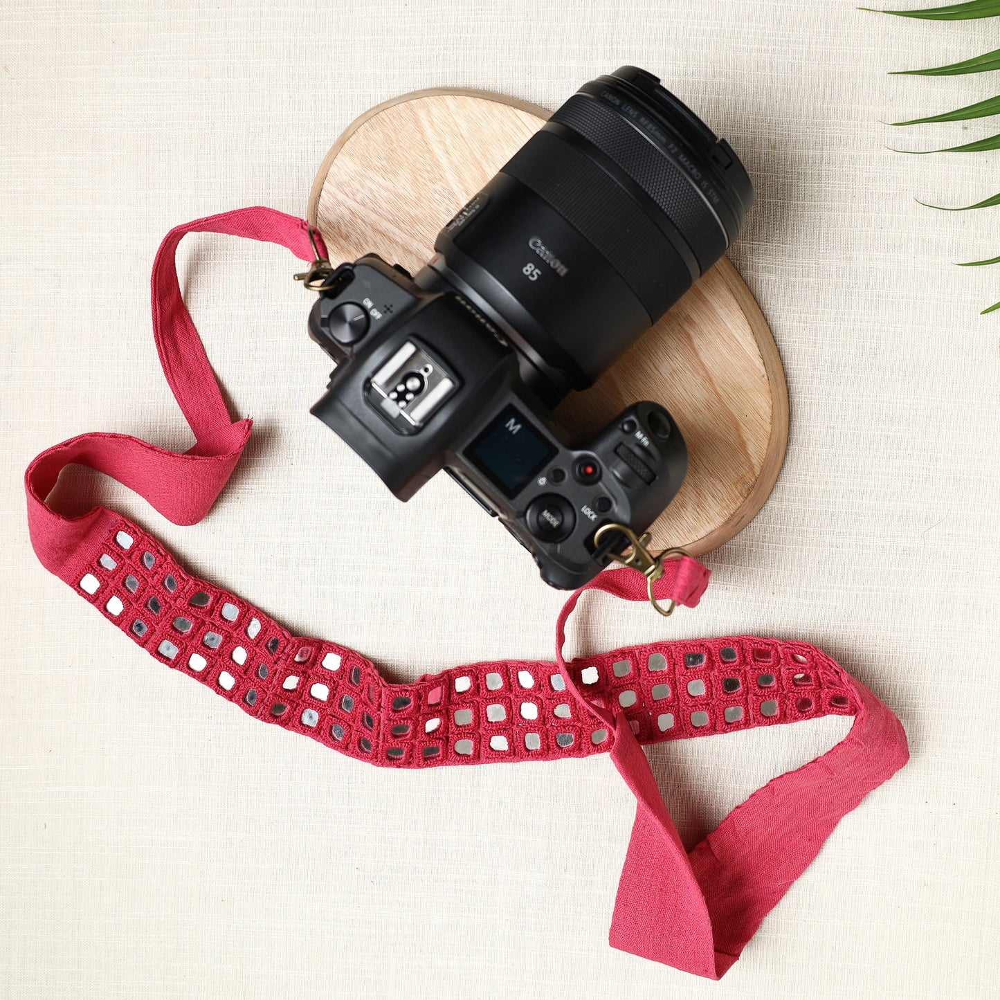 Mirror Work Kutchi Embroidery Fabric Camera Belt