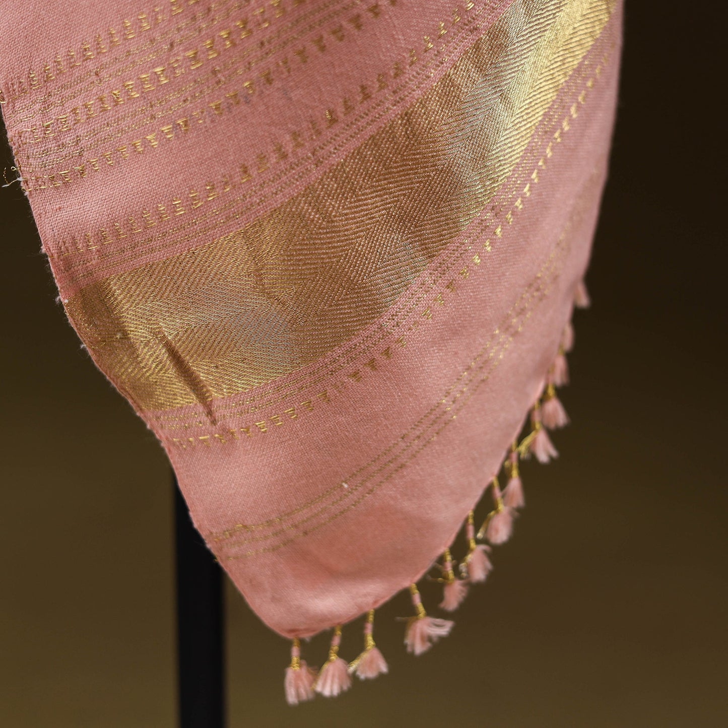 Pink - kutch handwoven zari & mirror work acrylic wool