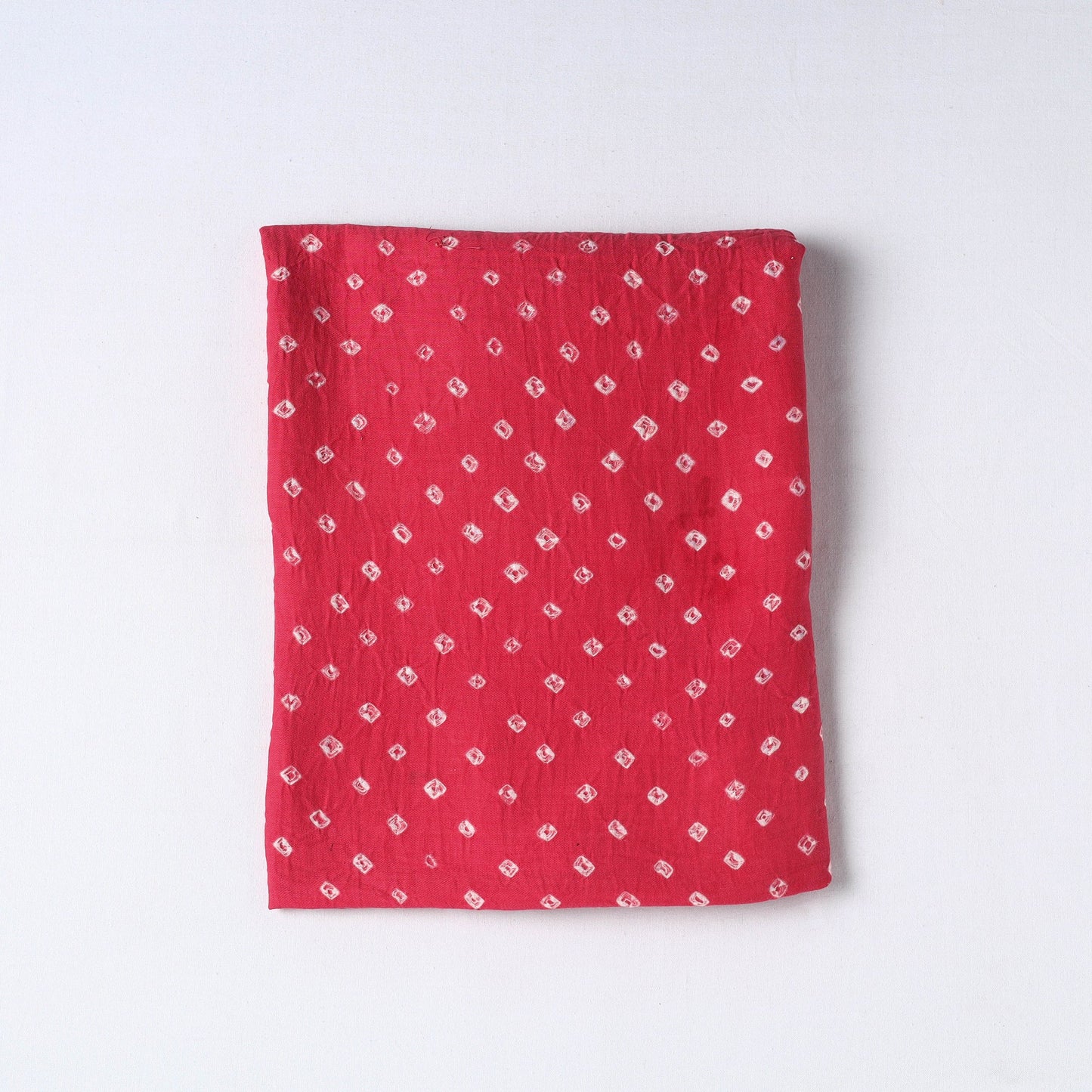 Pink Kutch Tie-Dye Cotton Bandhani Precut Fabric