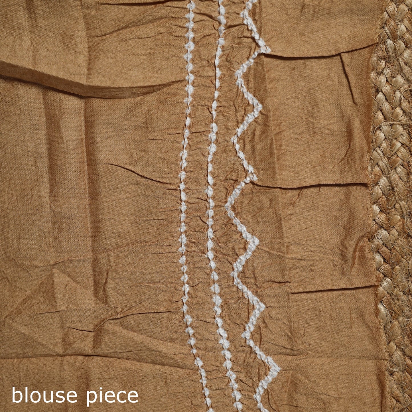 Pink - kutch tie-dye cotton bandhani saree with blouse 08