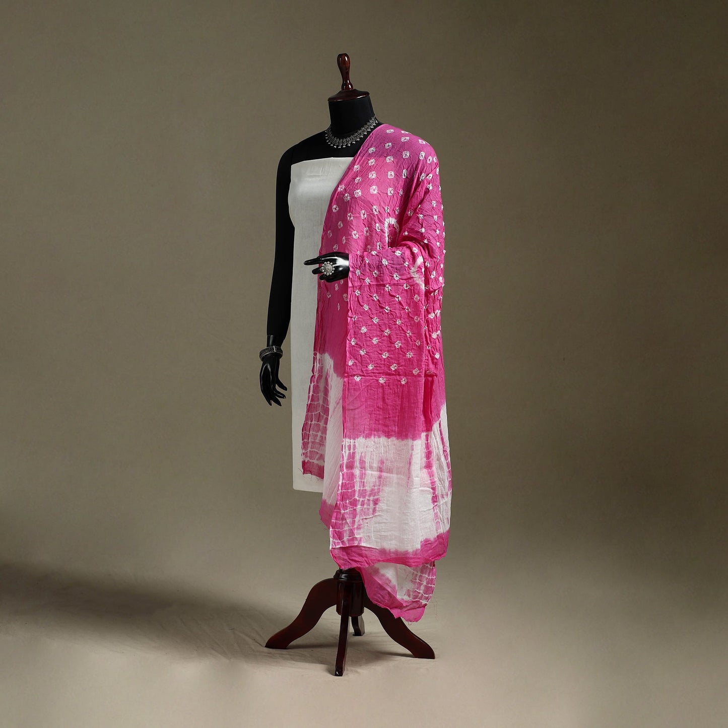 Kutch tie-dye mul cotton shibori bandhani dupatta 20