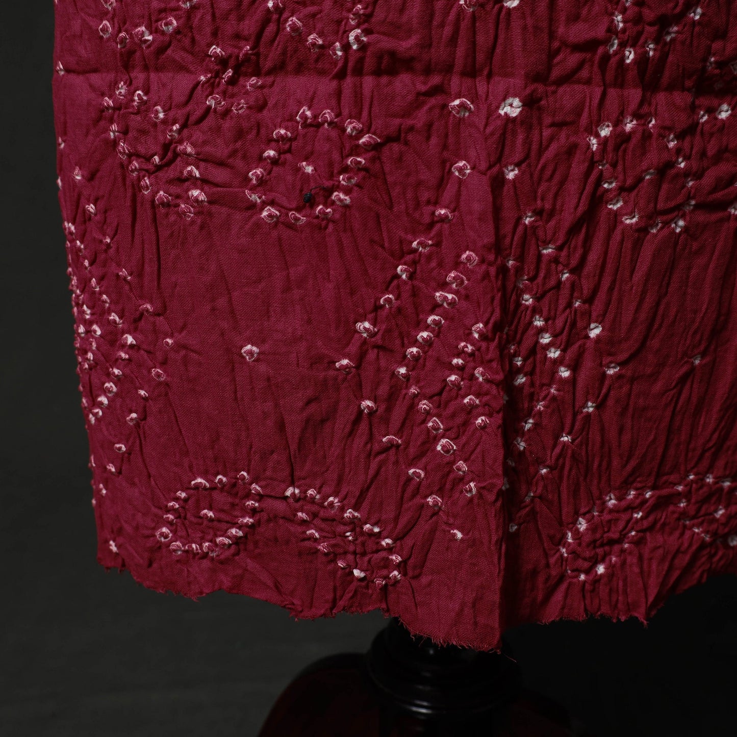 Kutch tie-dye satin cotton bandhani 3pc unstitched dress