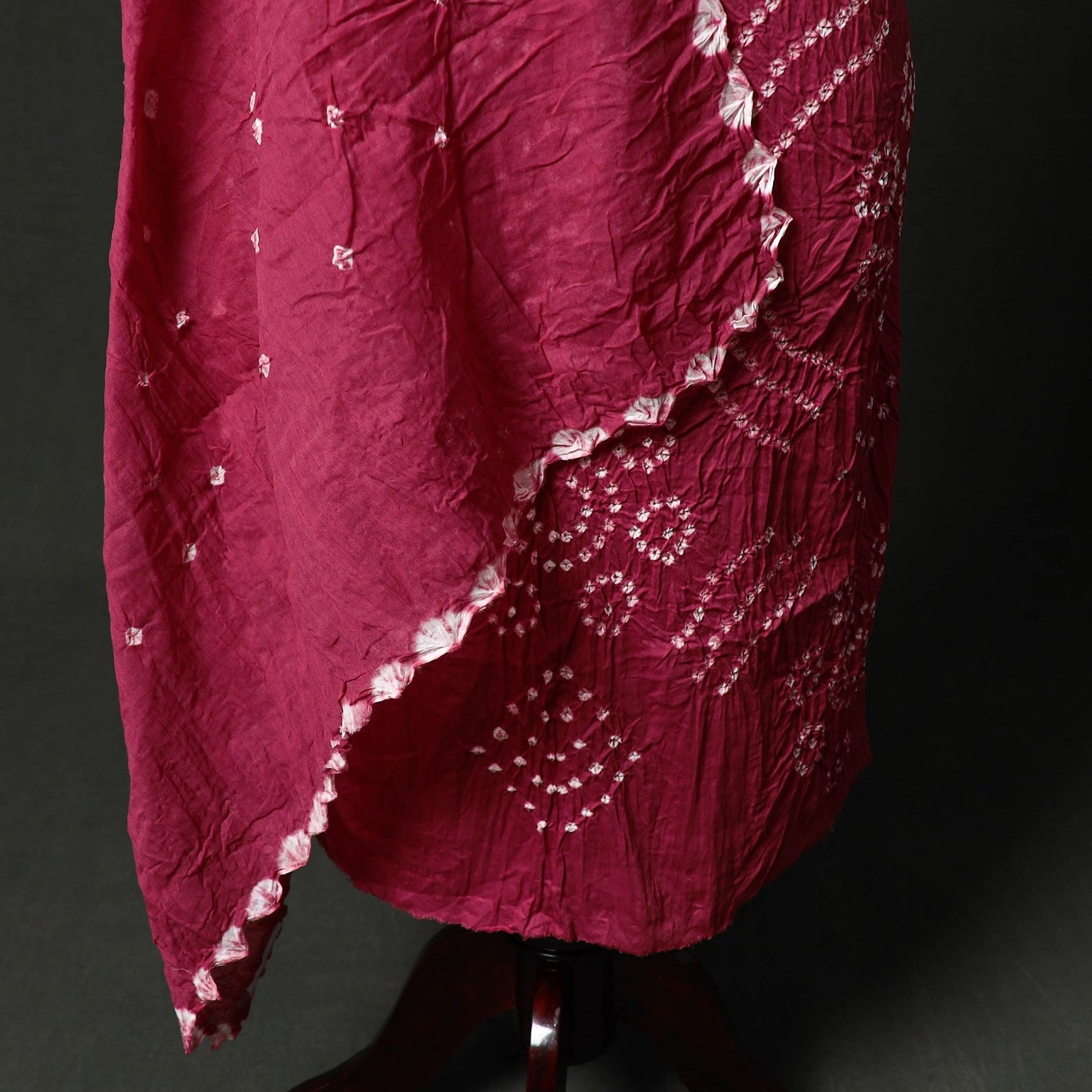 Kutch tie-dye satin cotton bandhani 3pc unstitched dress