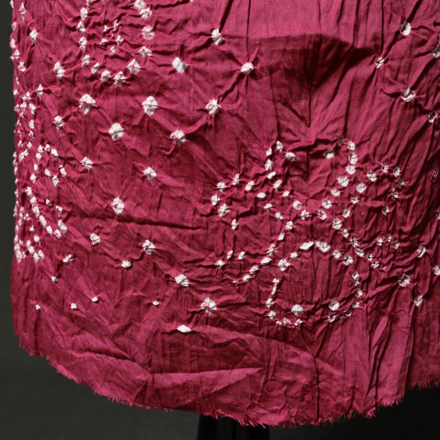 Kutch tie-dye satin cotton bandhani 3pc unstitched dress