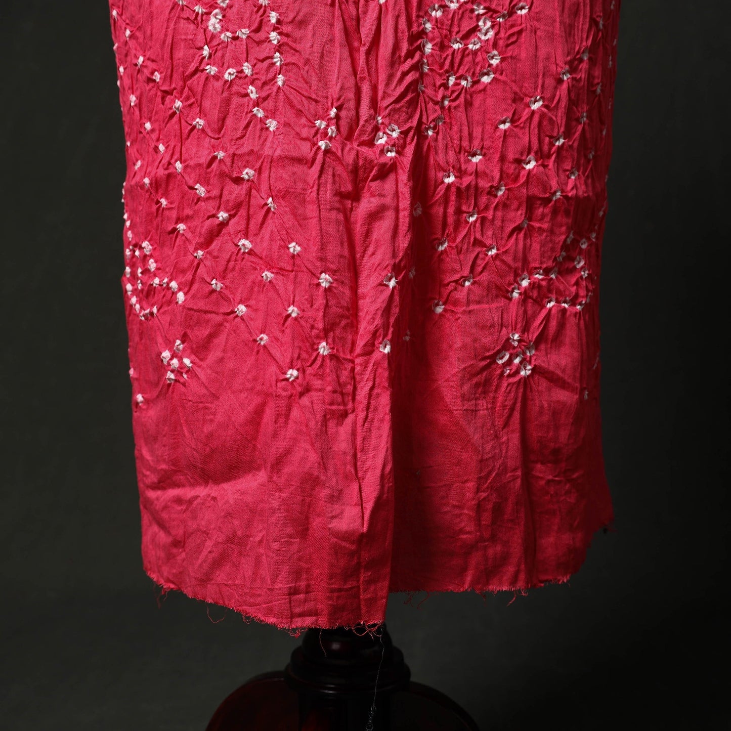 Kutch tie-dye satin cotton bandhani 3pc unstitched dress